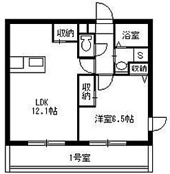 CONSOLATA.M 1LDKの間取図画像