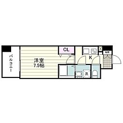 S-RESIDENCE小川町 1Kの間取図画像