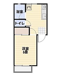 坂口ハイツ 1Kの間取図画像