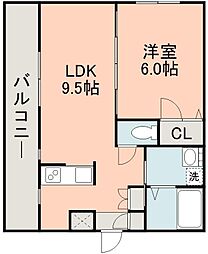 さくらヒルズ壱番館 1LDKの間取図画像