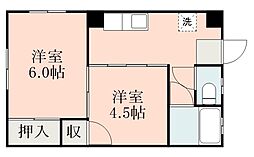 日興ビル 2Kの間取図画像