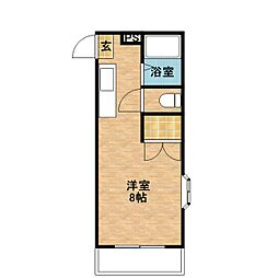プリモール紫原 ワンルームの間取図画像