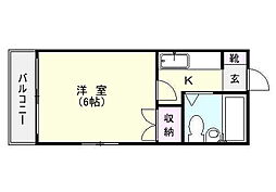 ON-1ビル 1Kの間取図画像