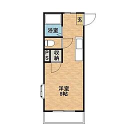 ビッグバーンズマンションシーサイド ワンルームの間取図画像