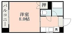 パークハイム鈴木 1Kの間取図画像