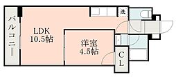 シャトル21 1LDKの間取図画像