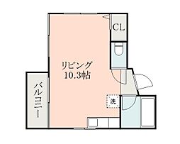 鹿児島市電2系統 天文館通駅 ぼさど下車 徒歩7分の賃貸マンション 3階ワンルームの間取り