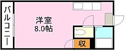 アビターレ新屋敷 ワンルームの間取図画像