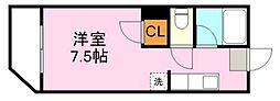 アビターレ下荒田1 ワンルームの間取図画像