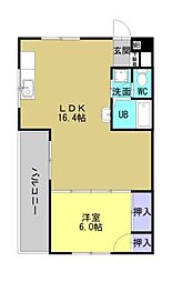 間取図画像 1LDK