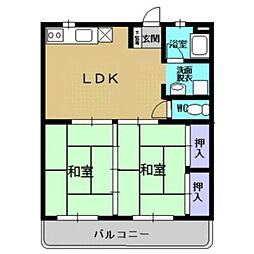 メゾンドール伊地知 2LDKの間取図画像