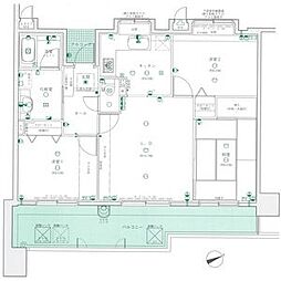 鹿児島市電1系統 武之橋駅 高麗橋下車 徒歩7分の賃貸マンション 12階3LDKの間取り