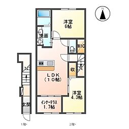 JR鹿児島本線 鹿児島駅 バス25分 吉野小学校前下車 徒歩5分 2階/-