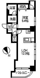 鹿児島市電2系統 天文館通駅 徒歩8分の賃貸マンション 5階1LDKの間取り
