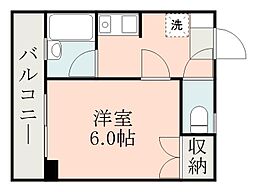 ヴァンヴェール西田 1Kの間取図画像