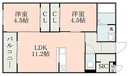 間取図画像 2LDK