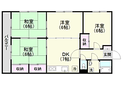 ウインズマンション 4DKの間取図画像