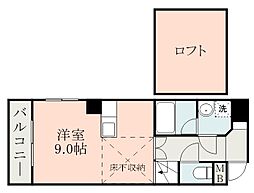 メゾンドブランシュ南林寺 ワンルームの間取図画像