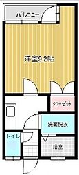 ル・フォンT 1Kの間取図画像