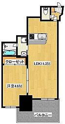 ウイング11 1LDKの間取図画像
