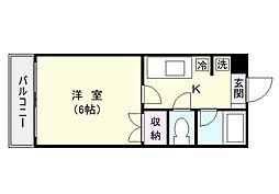 エクステンド城山 1Kの間取図画像