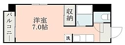 ステップイン金満 1Kの間取図画像