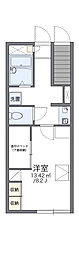 レオパレス薬師堂 1Kの間取図画像