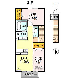 バス 竹ノ迫西下車 徒歩8分 2階/-