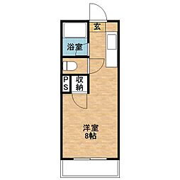 メゾンMH ワンルームの間取図画像