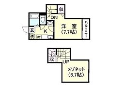 ホワイトマルセイユ 1Kの間取図画像