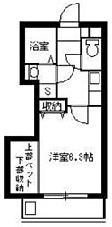 れいめい上荒田 1Kの間取図画像