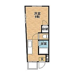 メゾンMH ワンルームの間取図画像
