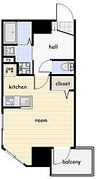 msct ワンルームの間取図画像