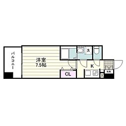 S-RESIDENCE小川町 1Kの間取図画像