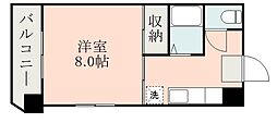 ステップイン金満 1Kの間取図画像