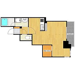 エスカーザ荒田 ワンルームの間取図画像