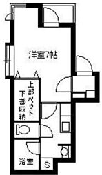TOWNCOURT荒田 1Kの間取図画像