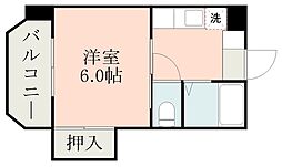 居川ビル 1Kの間取図画像