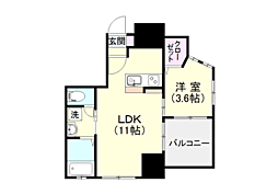S-FORT鹿児島中央 1LDKの間取図画像
