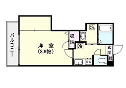 リーベンパレス鴨池橋 1Kの間取図画像