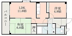 A・F・プリベール1 2LDKの間取図画像