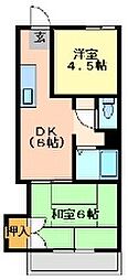 サンハイツ新栄 2DKの間取図画像