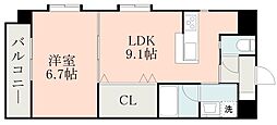 サムティ東谷山 1LDKの間取図画像