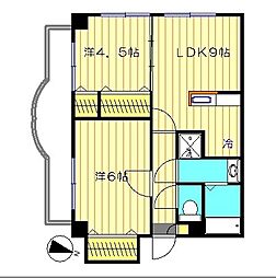 ロイヤルハイツ平之 2LDKの間取図画像