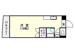 ルネスおごめ ワンルームの間取図画像