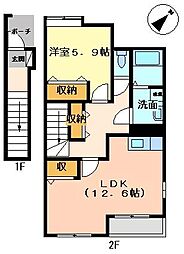 JR鹿児島本線 鹿児島駅 バス30分 川上学校前下車 徒歩11分 2階/-