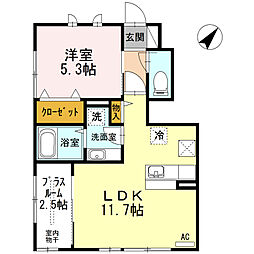 マ・シェリ・マユ 1LDKの間取図画像