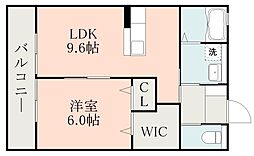 リヴィエール 1LDKの間取図画像