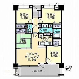 ロフティ鹿児島中央 4LDKの間取図画像