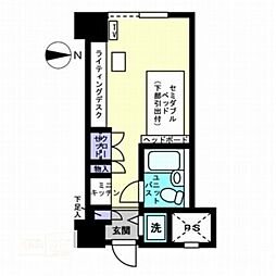 アルファコンフォート鹿児島 ワンルームの間取図画像